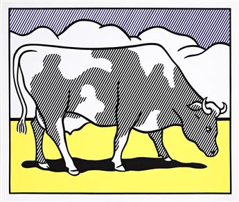 ROY LICHTENSTEIN Cow Triptych (Cow Going Abstract).